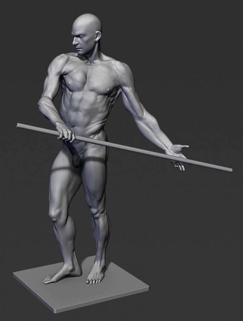 角色人体全流程解剖，用于建模和动画制作，Zbrush雕刻技术