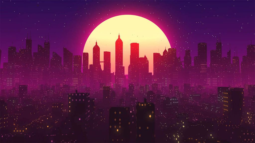 C4D和AE复古城市剪影循环动画教程 Create a Retro City Loop in Cinema 4D & After Effects