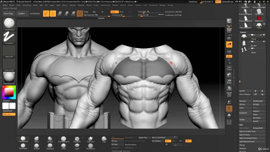 ZBrush雕刻蝙蝠侠模型 ZB人物建模教程 CG Makers Create Your Own Batman