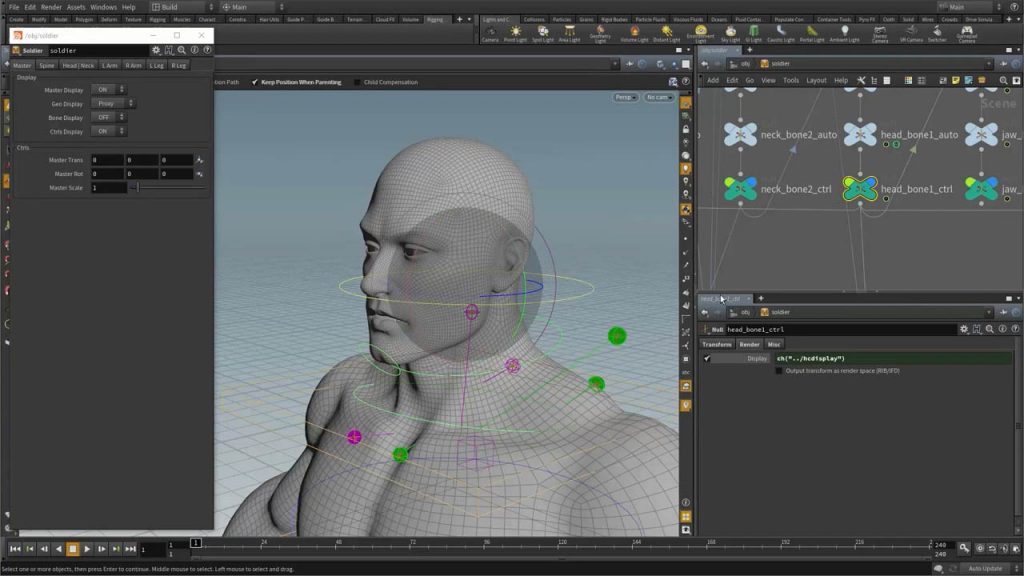 Houdini骨骼绑定视频教程 Houdini rigging tutorial