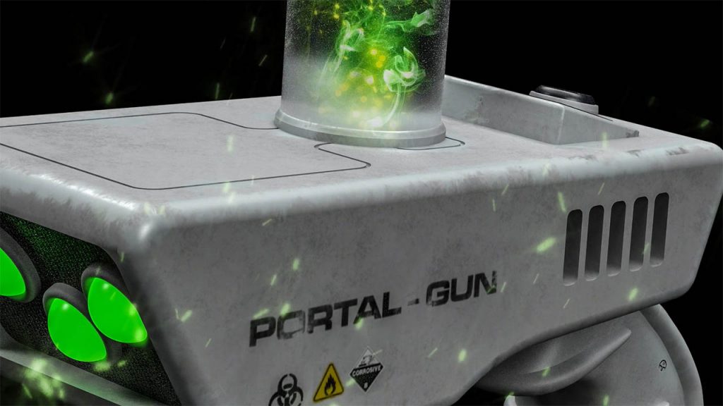 科幻传送枪C4D建模材质教程 Modeling and Texturing 3D Portal Gun Cinema 4D