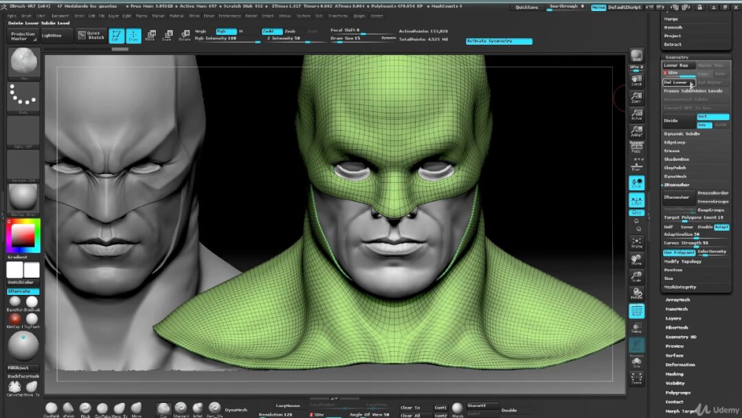 Zbrush雕刻3D蝙蝠侠角色 Batman Creating 3D superhero characters in Zbrush Vol 1 & 2